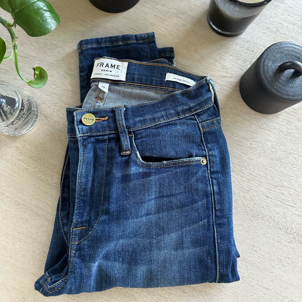 Frame Denim Women's Dark Blue Skinny Jeans